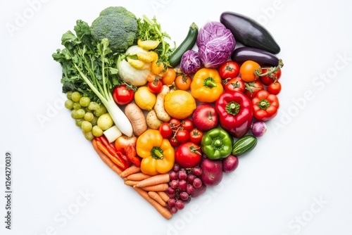 Vibrant Vegetable Heart: A Colorful, Healthy Still Life