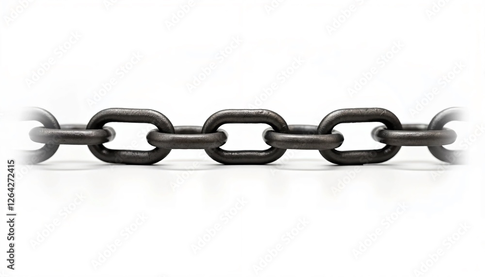Fototapeta premium chain link on white background