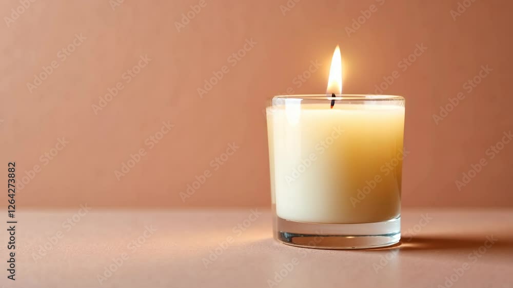 4k frame of scented candle standing on table 4k frame of scented candle standing on table