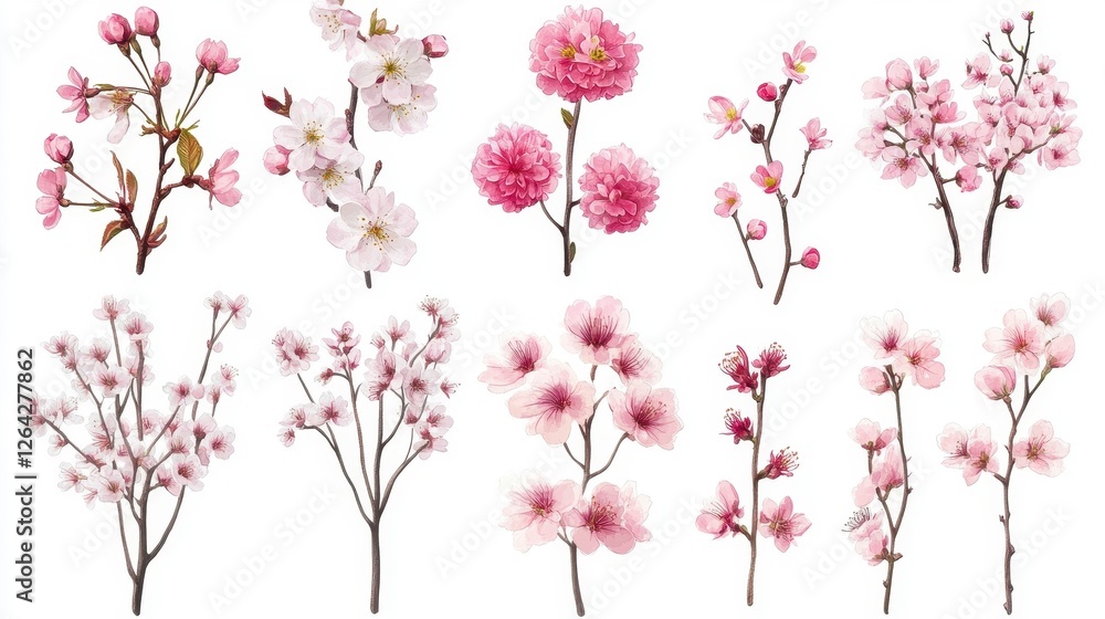 Naklejka premium Beautiful Pink Spring Blooms