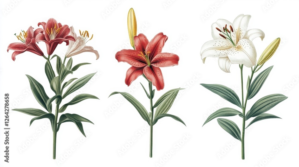 Obraz premium Elegant Lily Floral Design