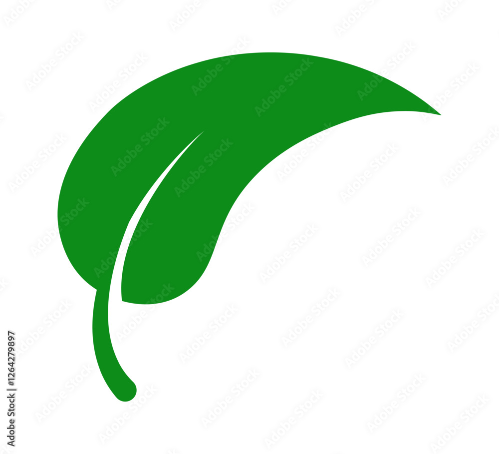 Minimalist Green Leaf Icon for Eco-Friendly Branding, Sustainable Projects, and Environmental Awareness Campaigns. Vector illustration Minimalist Green Leaf Icon for Eco-Friendly Branding, Sustainable Projects, and Environmental Awareness Campaigns. Vector illustration