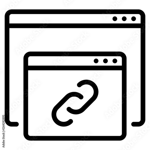 Minimalist Web Link Icon for Digital Design