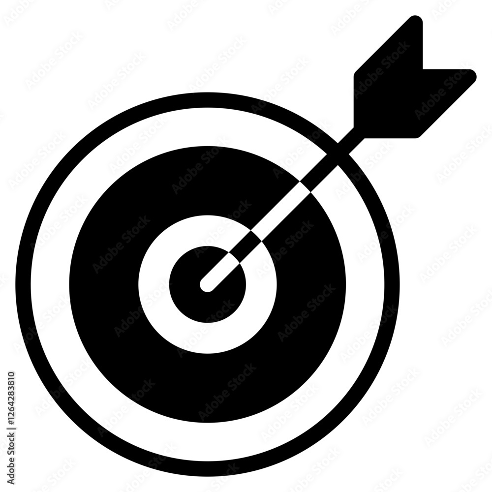 Minimalist Target Icon for Precision and Focus