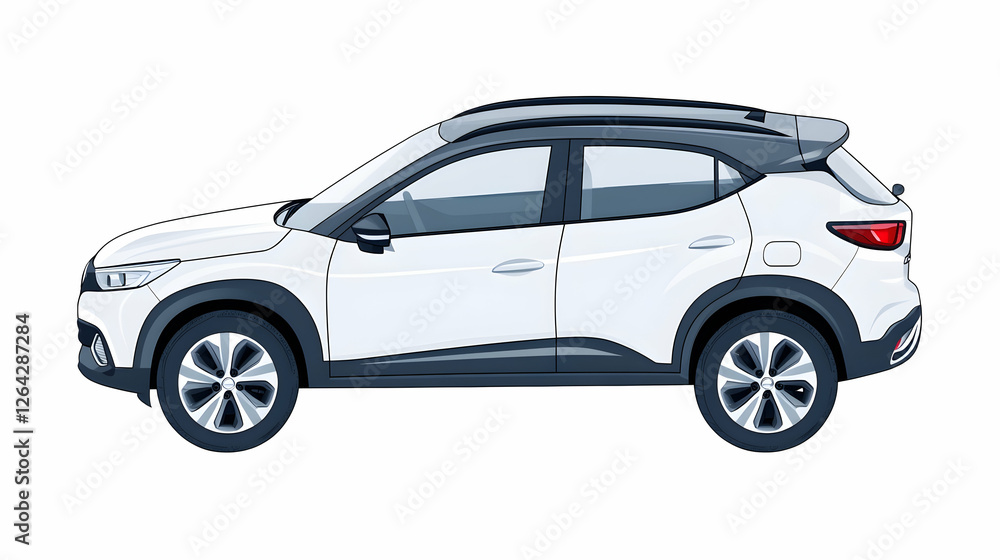 Obraz premium Car vector illustration isolated on a white background for transportation usage generative AI