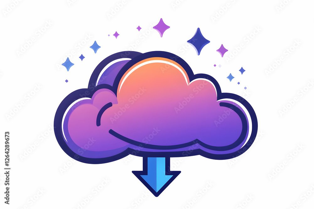 Cloud data storage. Download, transfer, digital space. Technology background generative AI Cloud data storage. Download, transfer, digital space. Technology background generative AI