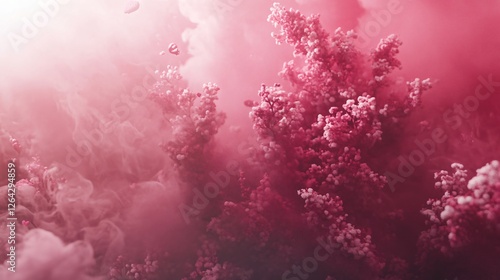 Valentines Day Background with Hearts in Pink and Red