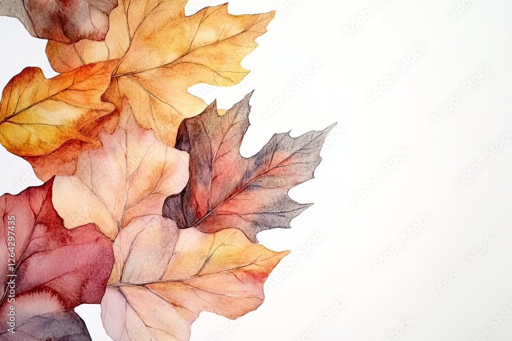 Whispers of Autumn A Watercolor Embrace Autumn Serenity Delicate Leaves in Warm Hues Falling for Fall An Artistic Leaf Collection Whispers of Autumn A Watercolor Embrace Autumn Serenity Delicate Leaves in Warm Hues Falling for Fall An Artistic Leaf Collection