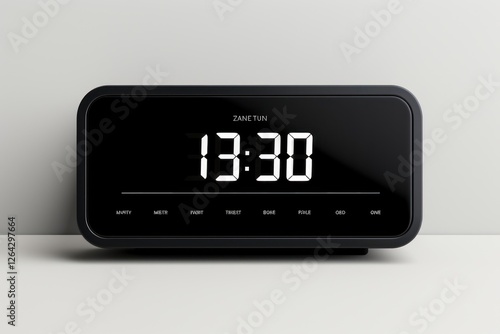 Digital alarm clock electronics black multimedia.
