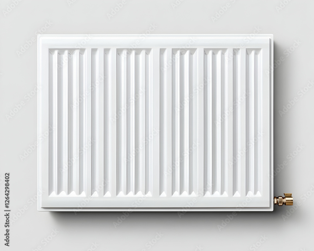 Radiator on the wall. Home heating system. Heating equipment for home generative AI Radiator on the wall. Home heating system. Heating equipment for home generative AI