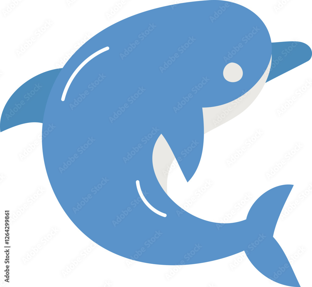 Naklejka premium Dolphin Ocean Illustration
