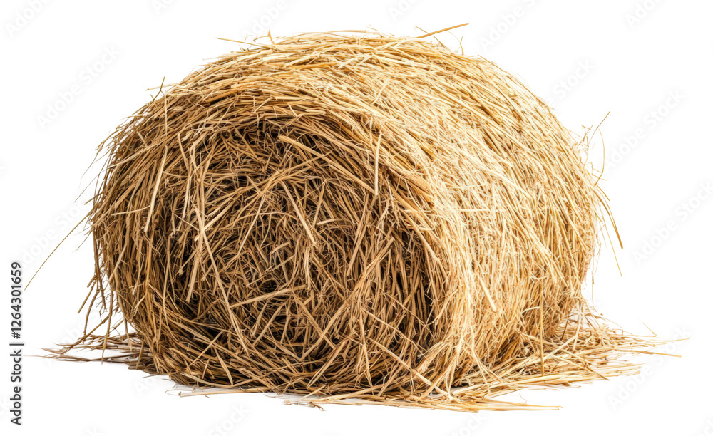 Sustainable baling of straw for livestock feed in rural farms isolated on transparent background Sustainable baling of straw for livestock feed in rural farms isolated on transparent background