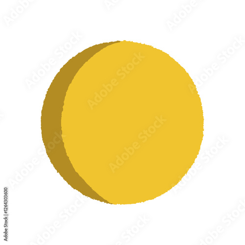 アナログ手描き風の月