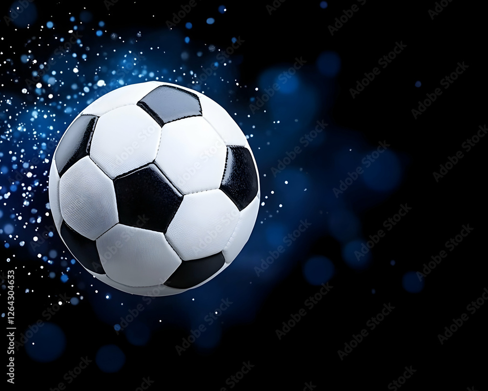 Obraz premium Soccer ball with magical dust used to illustrate skill, competition, and success generative AI