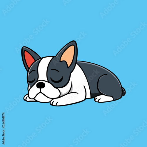 Dog Sleeping  - vector illustration