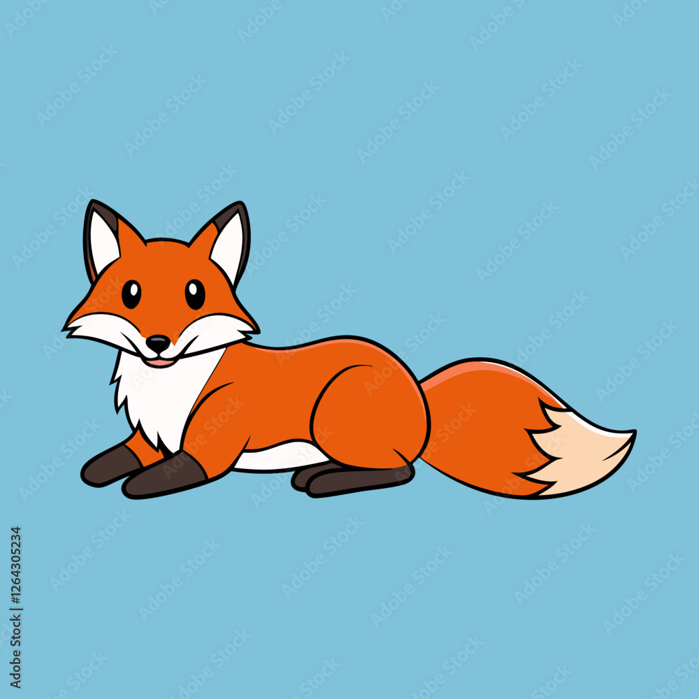 red fox cartoon - vector illustration red fox cartoon - vector illustration