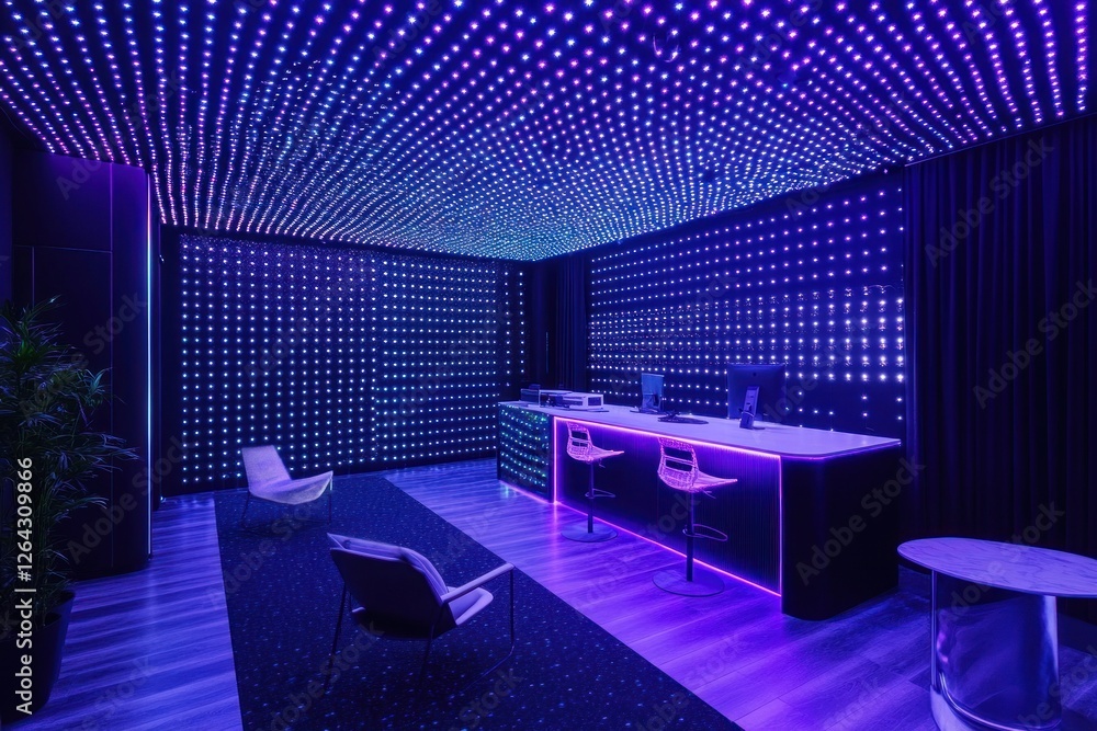 Modern reception area with LED lighting Modern reception area with LED lighting
