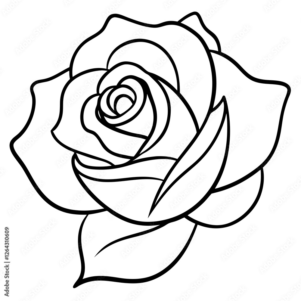 rose line art rose line art