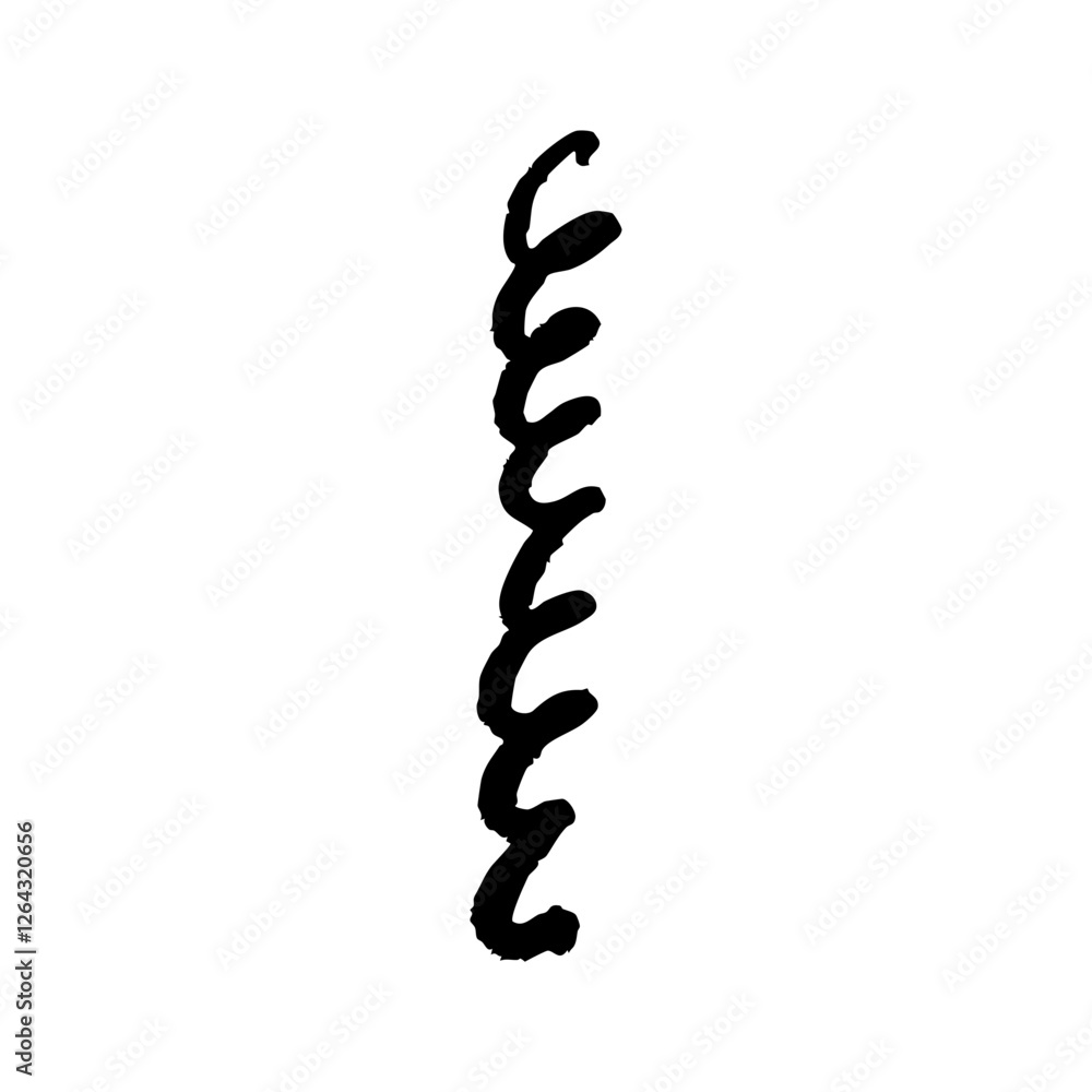 black curly line stroke for design element black curly line stroke for design element
