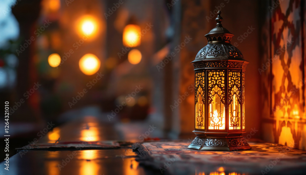 Illuminated Ramadan Lantern: A Festive Glow Illuminated Ramadan Lantern: A Festive Glow