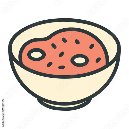 Miso soup in ceramic bowl