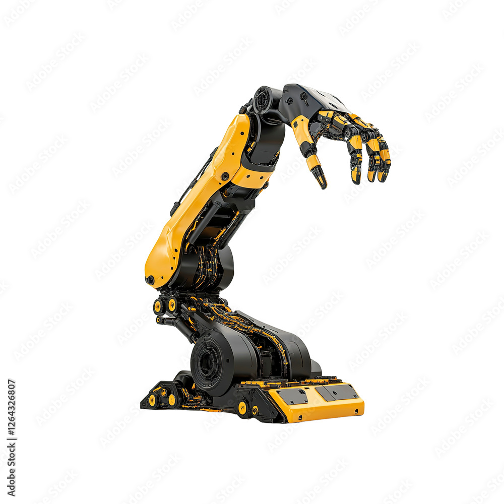 Powerful Robotic Arm Advanced Technology and Automation Concept Powerful Robotic Arm Advanced Technology and Automation Concept