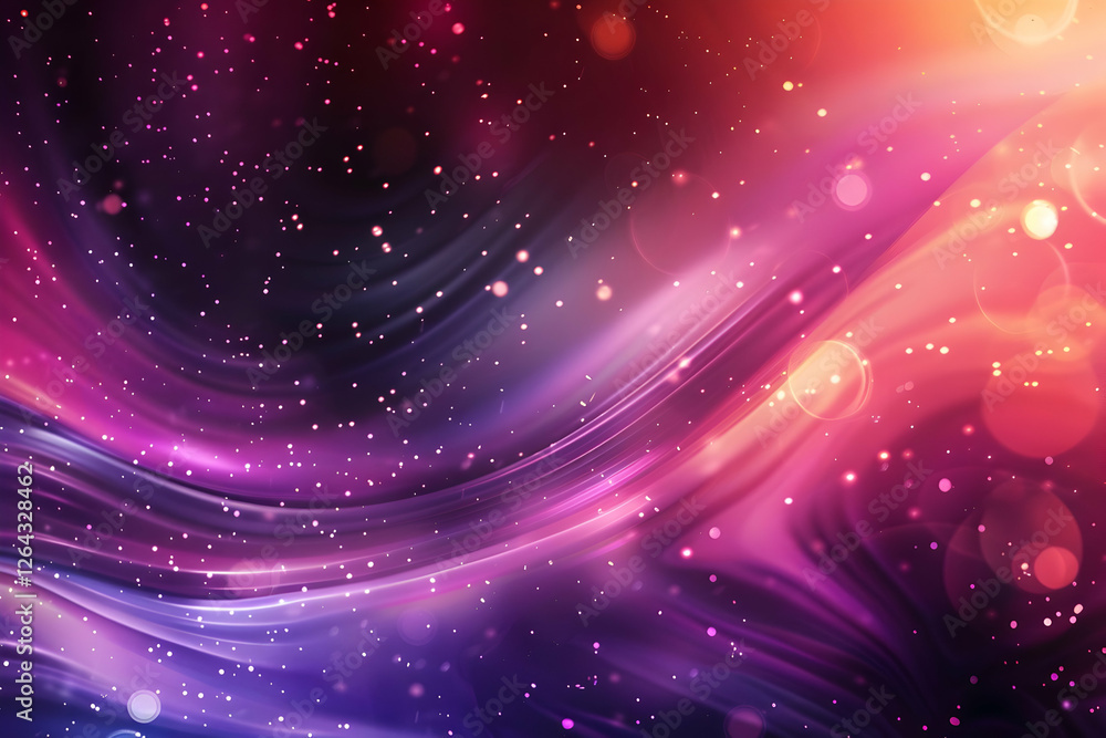 Fototapeta premium Abstract colorful wave patterns with sparkling elements creating a dreamy atmosphere