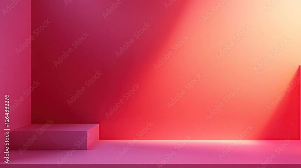 Obraz premium Abstract Red and Pink Gradient Background