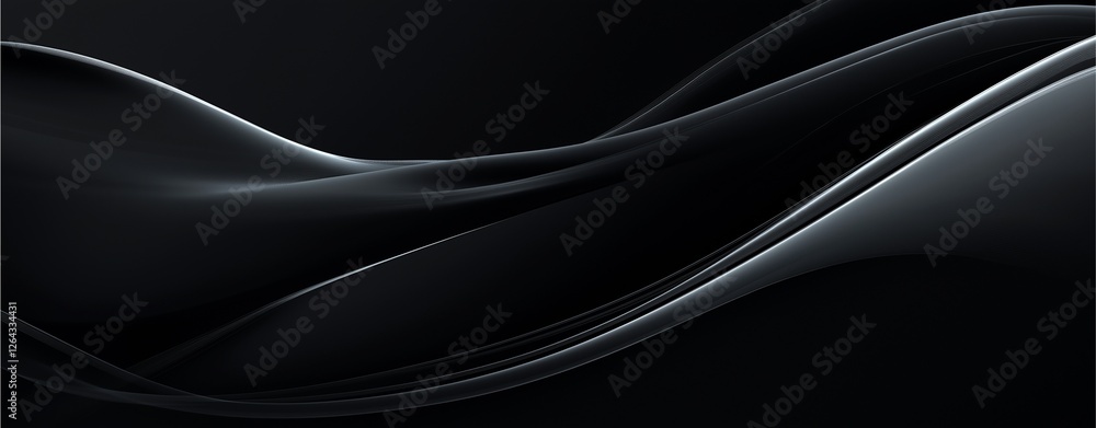 Dark Elegance: Abstract flowing dark fabric, creating a luxurious and mysterious atmosphere. The image features deep shadows and subtle highlights, evoking a sense of sophistication and intrigue. Dark Elegance: Abstract flowing dark fabric, creating a luxurious and mysterious atmosphere. The image features deep shadows and subtle highlights, evoking a sense of sophistication and intrigue.