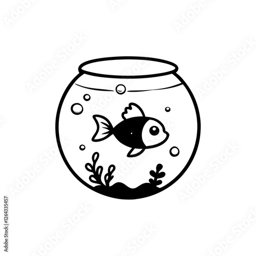 goldfish in a glass