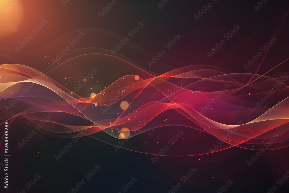 Obraz premium Abstract waves of light in vibrant colors creating a dynamic, flowing background atmosphere