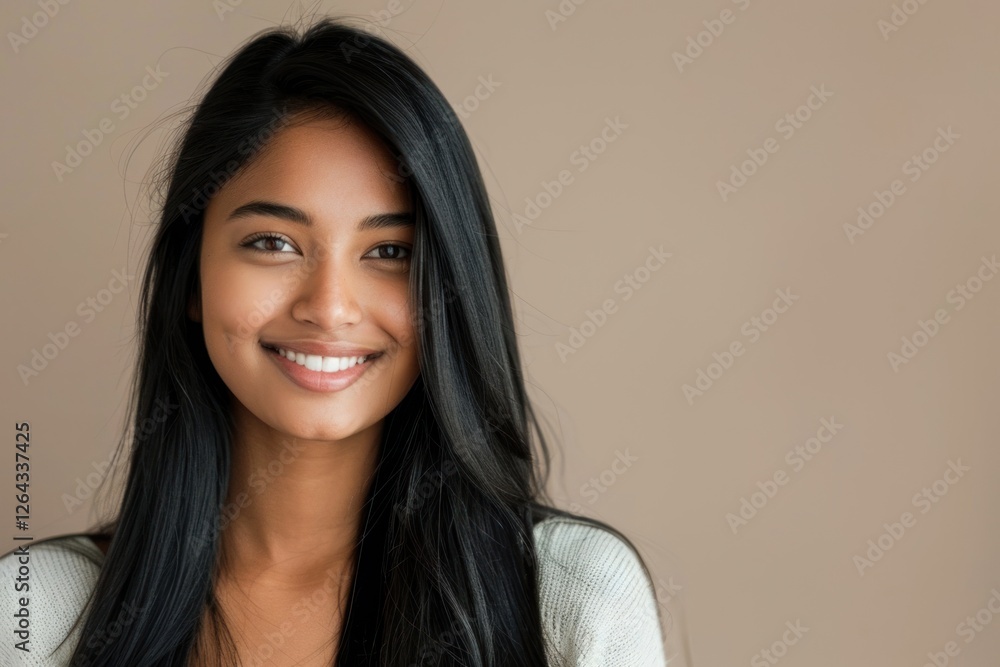 Indian woman smiling hair dimples person. Indian woman smiling hair dimples person.