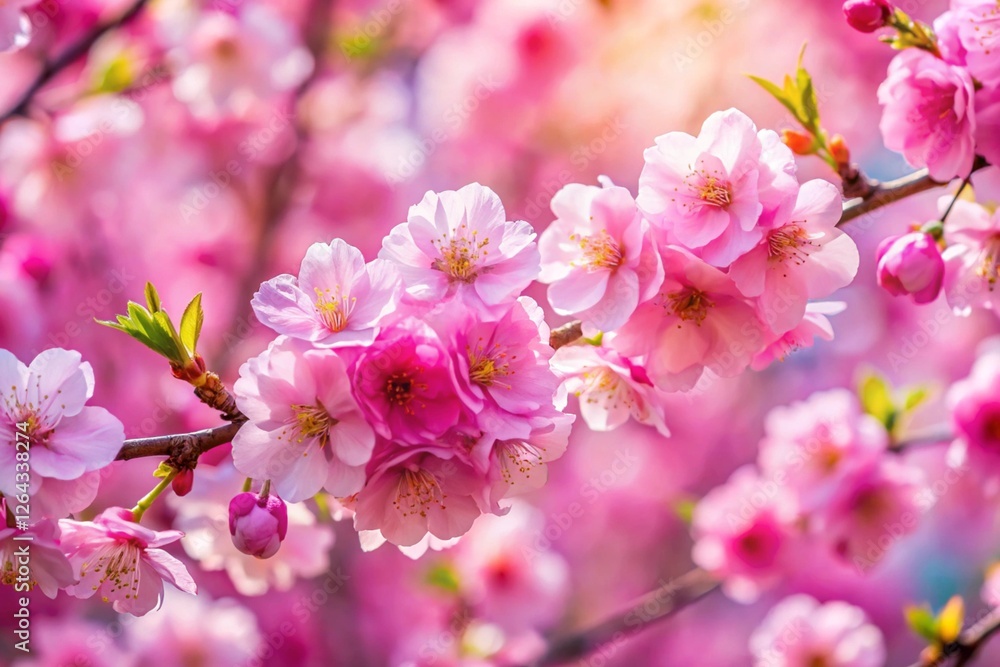 Beautiful spring natural background with bright pink cherry blossom flowers close up macro. Beautiful spring natural background with bright pink cherry blossom flowers close up macro.