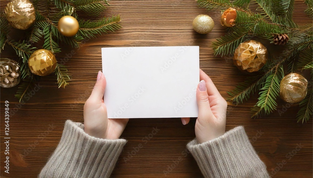 Fototapeta premium カード ポストカード 紙 メモ モックアップ スペース 素材