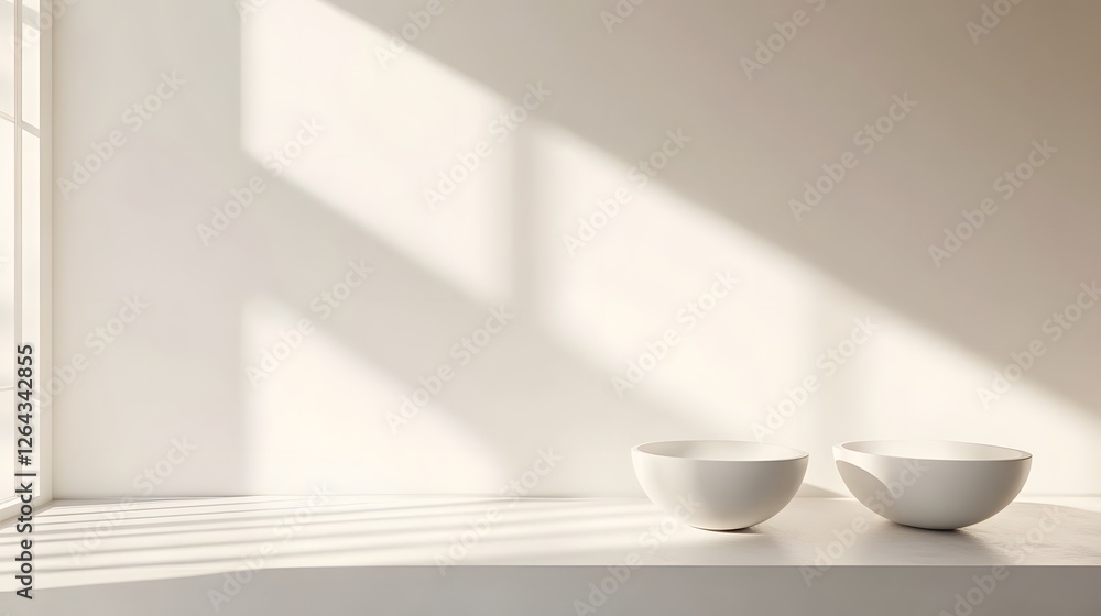 Minimalist White Background with Soft Lighting Evoking Cleanliness and Hygiene for Medical and Minimalist White Background with Soft Lighting Evoking Cleanliness and Hygiene for Medical and