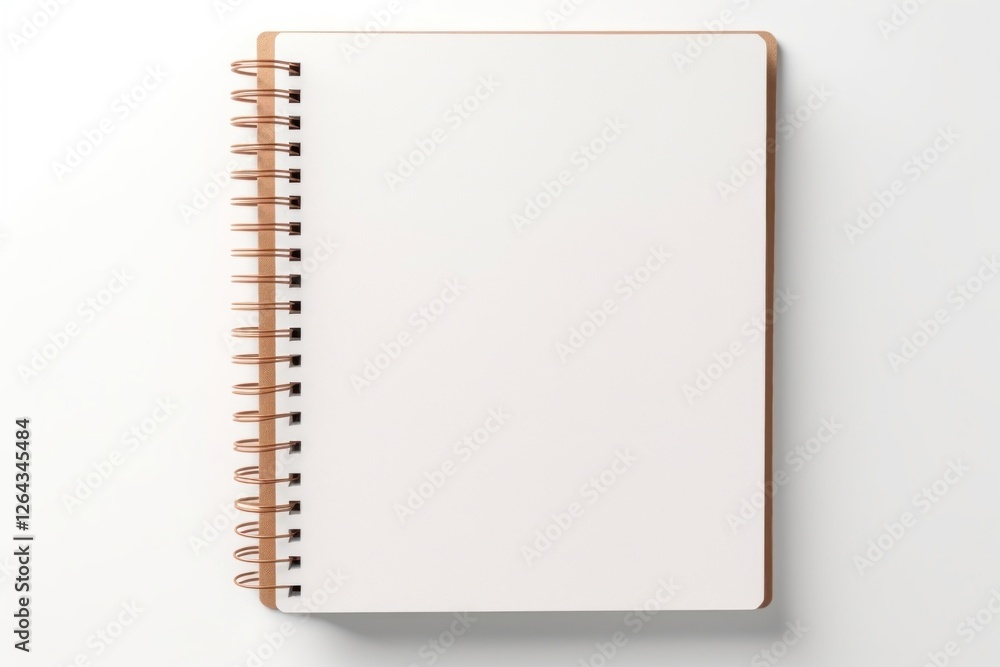 Notebook diary page white background. Notebook diary page white background.