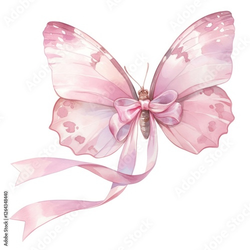 Coquette Monarch Butterfly illustration watercolor butterfly.