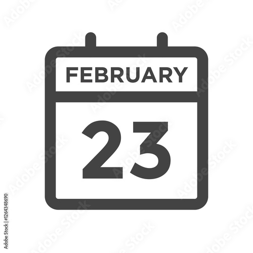 February 23 Calendar Day or Calender Date - Deadline or Appointment photo