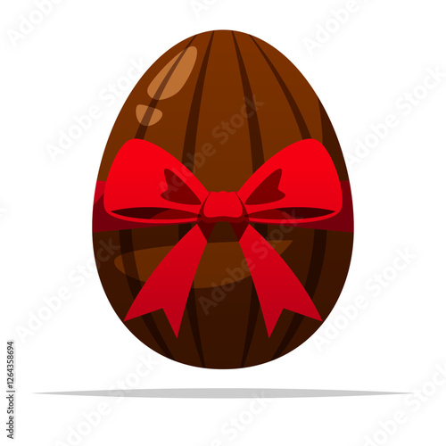 Chocolate easter egg vector isolated illustration