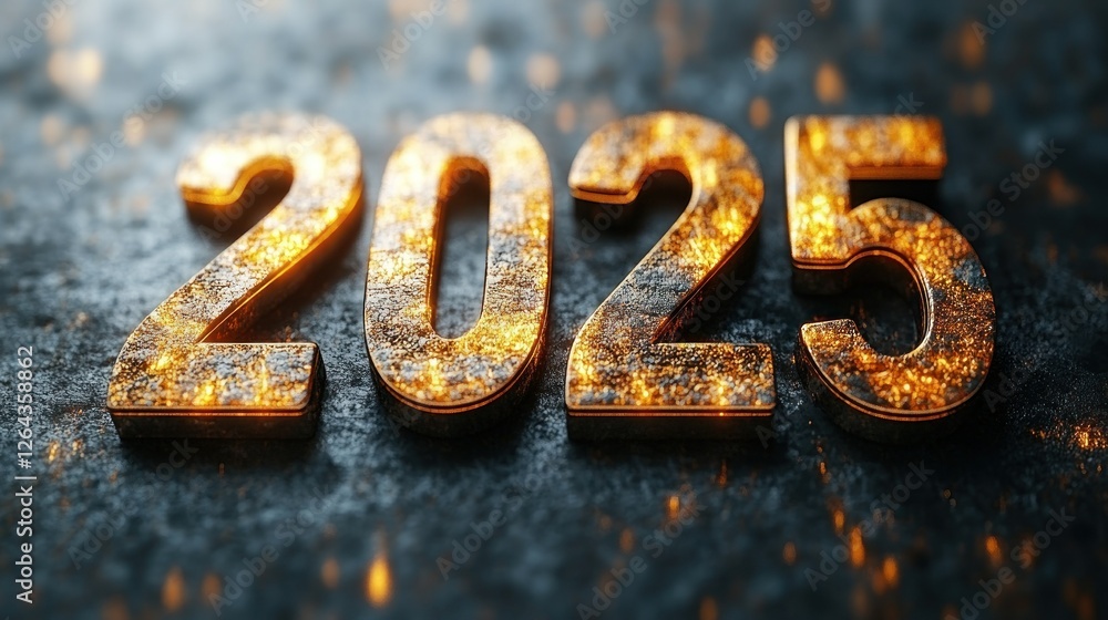 Glowing 2025 New Year's Eve Digital Art Glowing 2025 New Year's Eve Digital Art