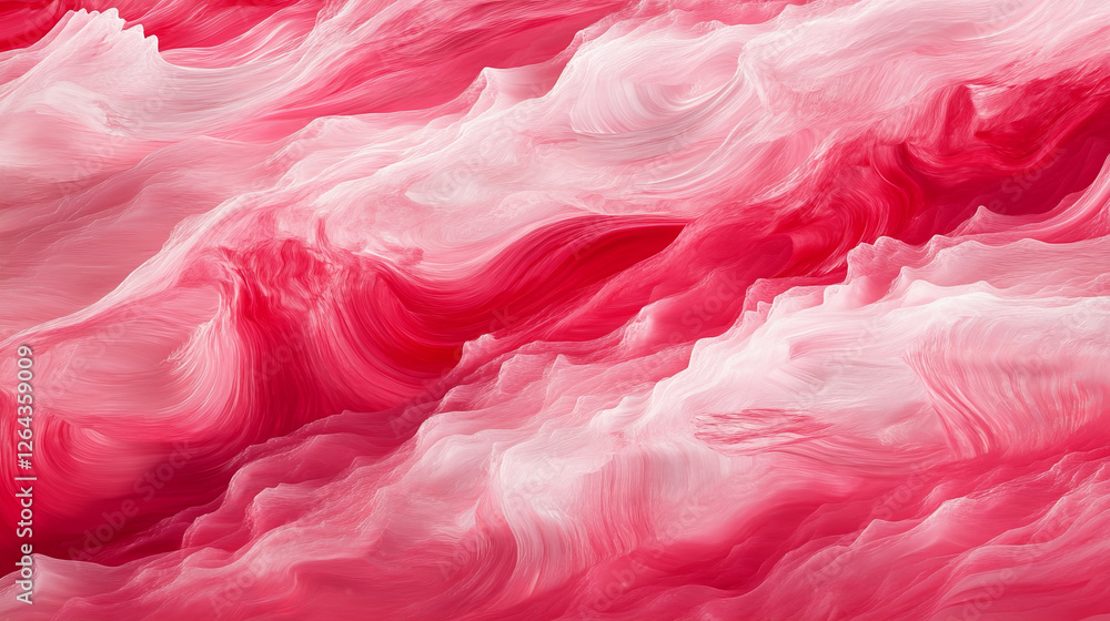 Fototapeta premium Abstract background with smooth shiny red waves