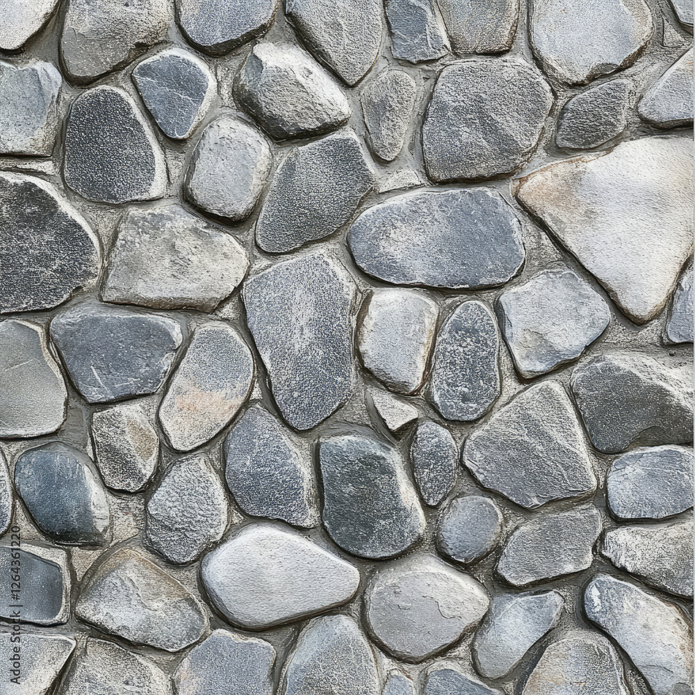 A seamless gray cobblestone wall or road background texture, featuring natural stone shapes and a grungy, weathered surface. The tileable design allows for endless repetition A seamless gray cobblestone wall or road background texture, featuring natural stone shapes and a grungy, weathered surface. The tileable design allows for endless repetition