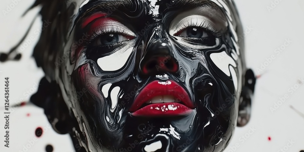 Naklejka premium ink marbling Eye-catching photography bold 