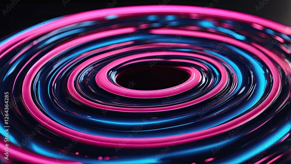 1. **Neon Circular Glow: Blue and Pink on Black** 1. **Neon Circular Glow: Blue and Pink on Black**