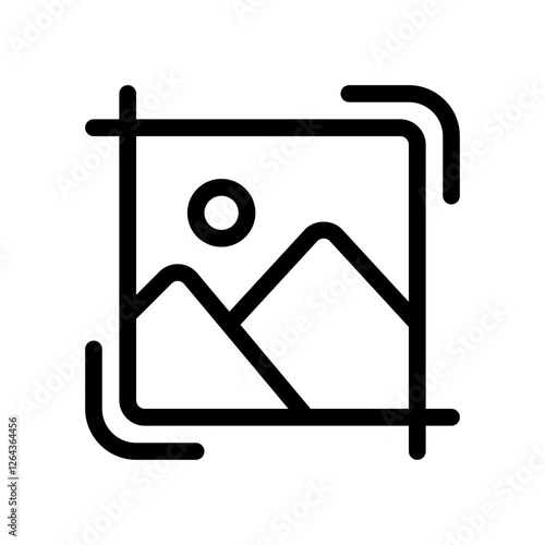 Minimalistic Icon for Image Cropping Tool