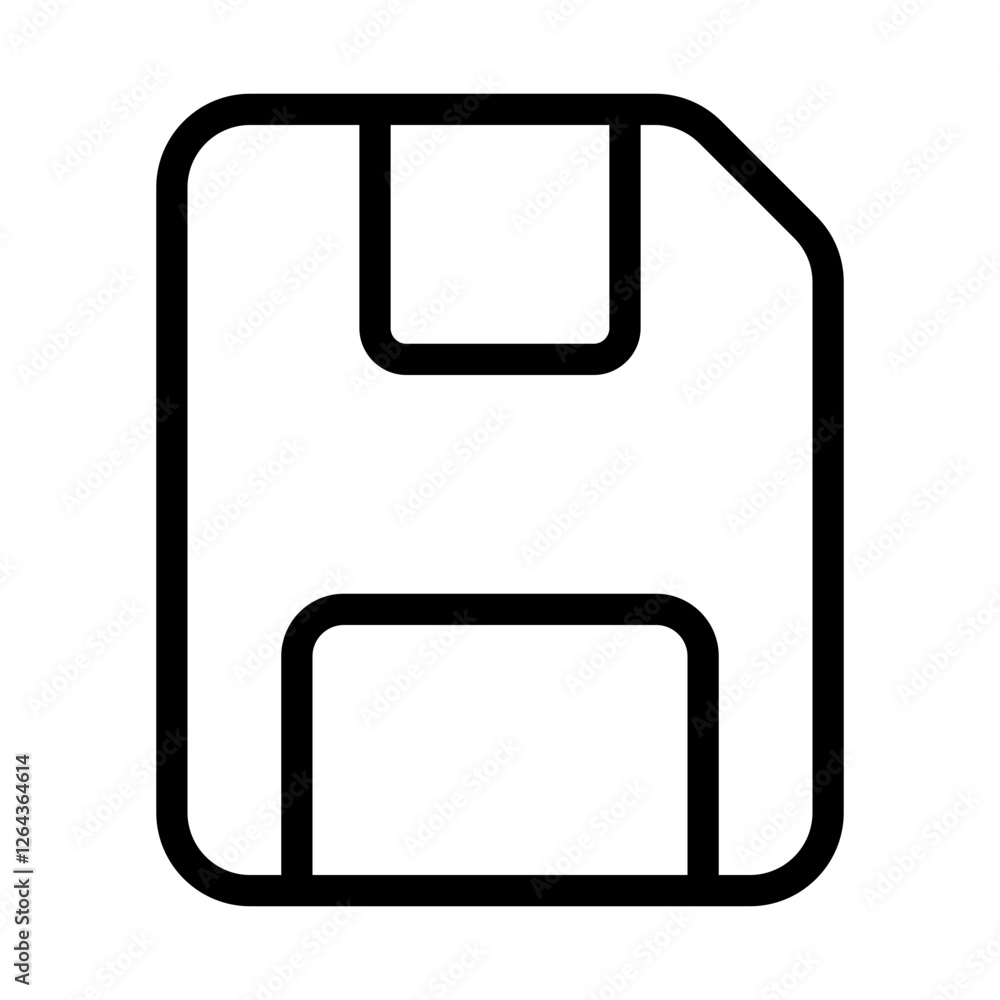 Classic Floppy Disk Icon for Digital Storage Classic Floppy Disk Icon for Digital Storage