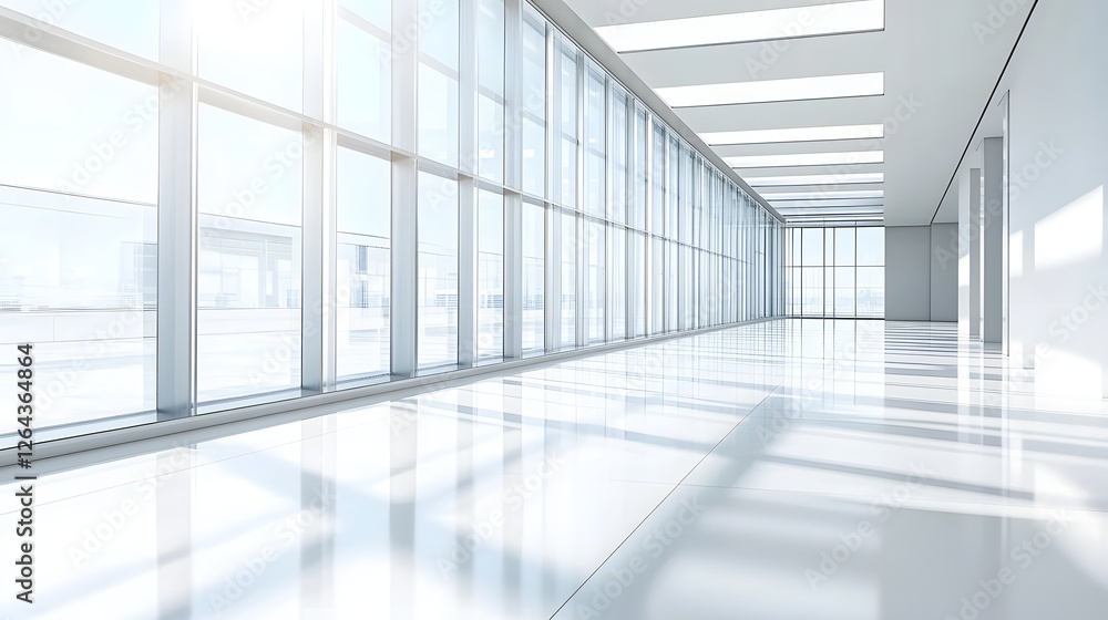 Sparkling Clean Glass Windows with Bright Daylight Streaming In, Symbolizing Freshness and Sparkling Clean Glass Windows with Bright Daylight Streaming In, Symbolizing Freshness and