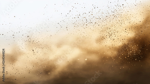 Wallpaper Mural Brown dusty cloud or dry sand flying with a gust of wind, sandstorm, realistic texture with small particles or grains of sand vector illustration isolated on transparent background Torontodigital.ca