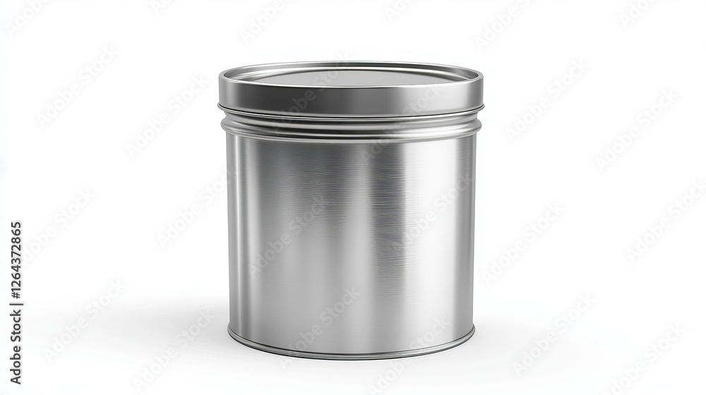 Tin can fish or pet food mockup with pull ring top and front view. Canned round metal jar with closed lid, aluminium preserve canister isolated on white background, Realistic 3d vector mock up, icons Tin can fish or pet food mockup with pull ring top and front view. Canned round metal jar with closed lid, aluminium preserve canister isolated on white background, Realistic 3d vector mock up, icons