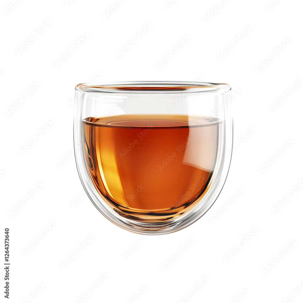 Amber Tea in Double-Walled Glass Amber Tea in Double-Walled Glass